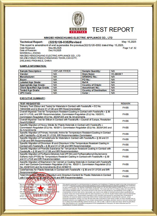 Ningbo Hengchuang Electric Appliance Co., Ltd.