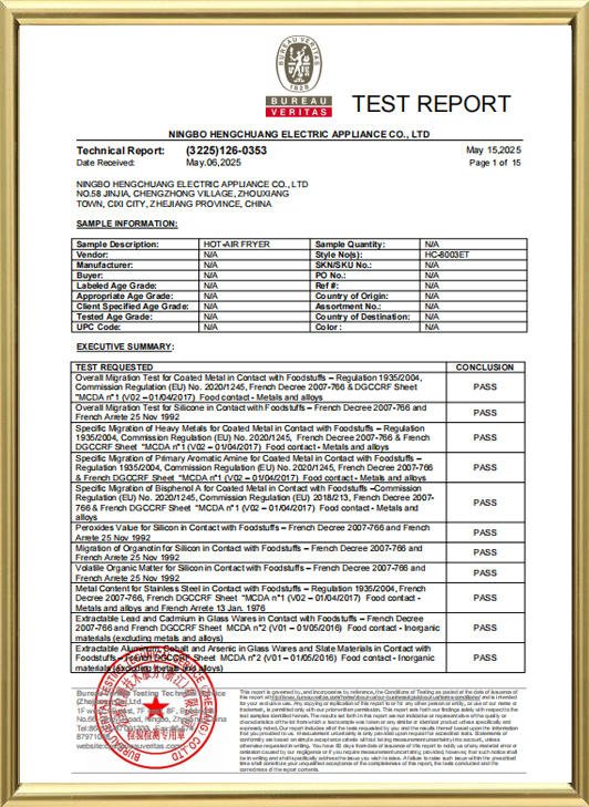 Ningbo Hengchuang Electric Appliance Co., Ltd.